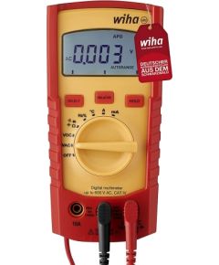 Wiha Digital multimeter 45218, up to 600 V AC, CAT IV, measuring device (red/yellow)