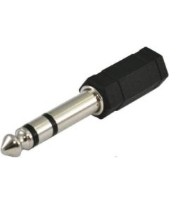 SSQ HA1 SS-1820 Adapter Jack Stereo 3,5 mm female - Jack Stereo 6,3 mm male Black
