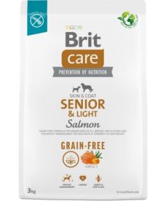Dry food for older dogs, all breeds (over 7 years of age) Brit Care Dog Grain-Free Senior&Light Salmon 3kg