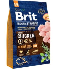 BRIT Premium by Nature Senior Small, Medium - dry dog food - 3 kg
