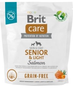 Dry food for older dogs, all breeds (over 7 years of age) Brit Care Dog Grain-Free Senior&Light Salmon 1kg
