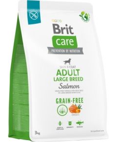 Dry food for adult dogs, large breeds - BRIT Care Grain-free Adult Salmon- 3 kg