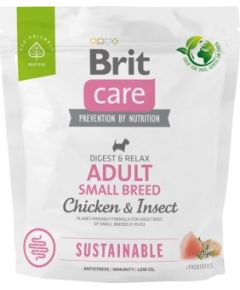 BRIT Care Dog Sustainable Adult Small Breed Chicken & Insect  - dry dog food - 1 kg