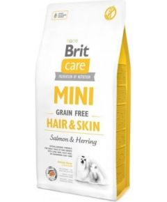 BRIT Care Mini Hair&Skin Salmon&Herring - dry dog food - 7 kg