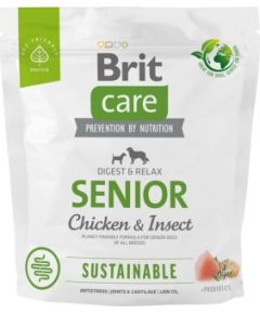 BRIT Care Dog Sustainable Senior Chicken & Insect - dry dog food - 1 kg