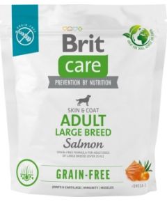 Dry food for adult dogs, large breeds - BRIT Care Grain-free Adult Salmon- 1 kg