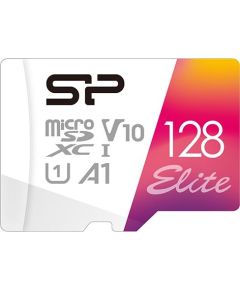 Silicon Power Elite MicroSDXC 128 GB Class 10 UHS-I/U1 A1 V10 (SP128GBSTXBV1V20SP)