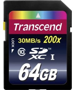Transcend 200x SDXC 64 GB Class 10  (TS64GSDXC10)
