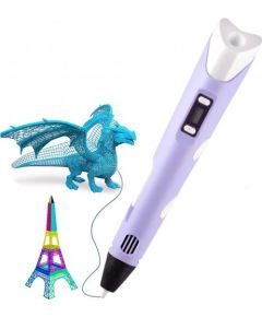 Fusion 3D ручка для печати и создания фигур из PLA | ABS материалов (Ø 1.75mm) фиолетовая