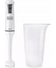 Hand blender Black+Decker BXHB500E, 500 W, white