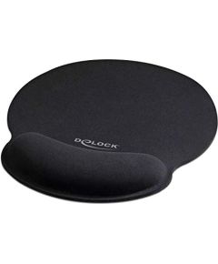 DeLOCK Ergonomic mouse pad with gel wrist rest (black)