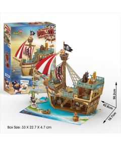 Cubic Fun CUBICFUN 3D puzle - Pirātu dārgumu kuģis