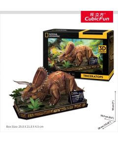 CUBIC FUN National Geographic 3D Puzle Triceratopss