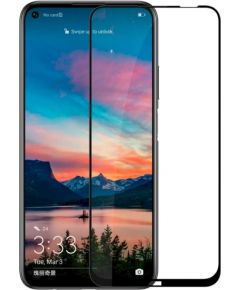 Tempered Glass 9D Aizsargstikls Pilnam Ekrānam Huawei P40 Lite Melns
