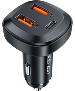 Car Charger Acefast B9, 66W, 2x USB + USB-C (black)