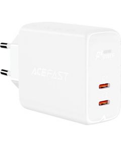 Acefast A9 PD40W wall charger, 2x USB-C (white)
