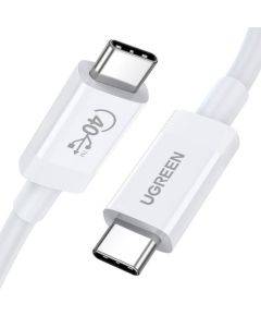USB-C to USB-C UGREEN USB4 Cable, 40Gbps, 0.8m (White)