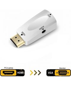 RoGer HDMI uz VGA (+ Audio) pārveidotājs balts