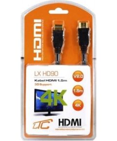 Lamex LXHD90 HDMI-HDMI kabelis 4K 1.5m