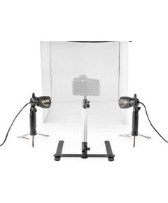 Nedis SKT012WT-LED Fotostudijas komplekts | 40 x 40 cm | 6500 K | Saliekams