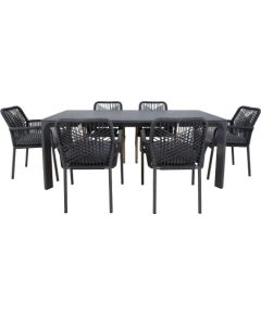 Garden furniture set CARVES table and 6 chairs