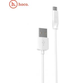 Hoco X1 Izturīgs Universāls Micro USB uz USB Datu & Ātrās Uzlādes kabelis 1m Balts