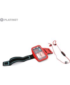 Platinet PM1075R 2in1 Bluetooth 4.2 Наушники с Микрофоном и пультом для активного Спорта + Чехол-Обруч для Телефона (5" Max) Красный