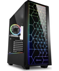 Sharkoon RGB LIT 100 tower case (black, front and side panel of tempered glass)