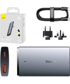 Wall charger Baseus GaN5, 65W, 1xport USB-C, 1XUSB-A