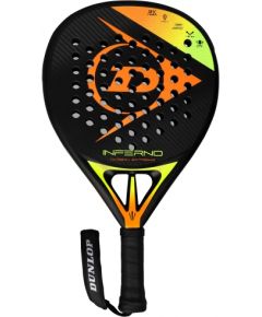 Padel tennis racket Dunlop INFERNO CARBON EXTREME 365g Hybrid PRO-EVA profesionalams black/yellow/orange