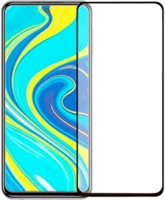 Fusion Full Glue 5D Tempered Glass Aizsargstikls Pilnam Ekrānam Xiaomi Redmi Note 9 Pro Max Melns