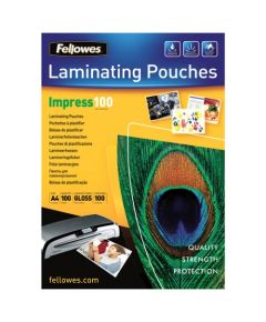 Fellowes Impress 100mic A4 Lam Pouch 100pk