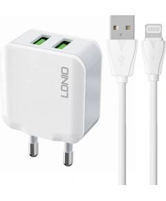 Wall charger  LDNIO A2201 2USB +  Lightning cable