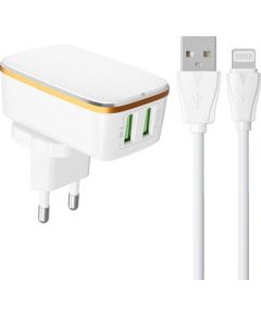 Wall charger  LDNIO A2204 2USB + Lightning cable