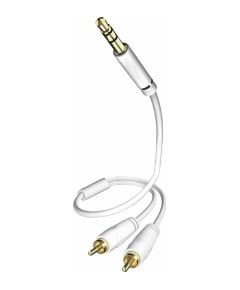 Kabelis Inakustik 3.5mm - 2 x RCA 7.5m White