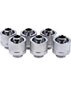 Alphacool Eiszapfen hose fitting 1/4" on 16/10mm, 6-pack chrome-plated - 17235