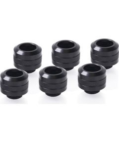 Alphacool Eiszapfen PRO 13mm HardTube Fitting G1 / 4 - Deep Black Sixpack, connection