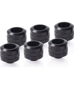 Alphacool Eiszapfen PRO 16mm HardTube Fitting G1 / 4 - Deep Black Sixpack, connection