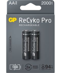 4x rechargeable batteries AA / R6 GP ReCyko Pro Ni-MH 2000mAh