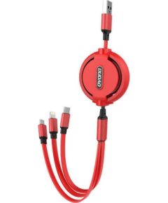 USB cable Dudao L8H 3in1 USB-C / Lightning / Micro 2.4A, 1.1m (red)