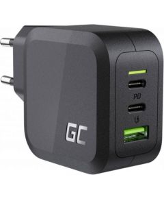 Power charger Green Cell GC PowerGaN 65W (2x USB-C Power Delivery, 1x USB-A compatible with Quick Charge 3.0)