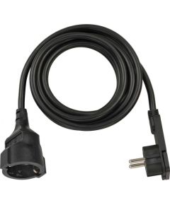 Brennenstuhl Extension cable, 1x angled flat plug (black, 2 meters)