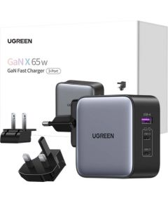 Ugreen Nexode wall charger, 2x USB-C + USB, 65W