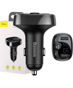 Baseus FM Transmitter T typed Bluetooth 2xUSB microSD (Black)