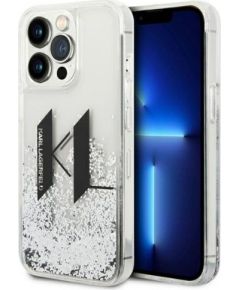 Karl Lagerfeld  
       Apple  
       iPhone 14 Pro Max 6.7 hardcase Liquid Glitter Big KL 
     Transparent Silver