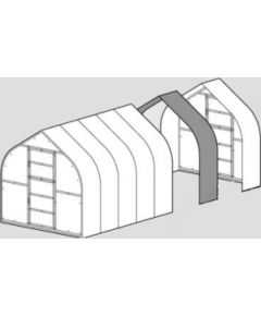 Karkass pagarinājumam siltumnīcai KLASIKA STANDART 2m, bez pārklājuma