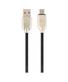 Gembird USB Male - Micro USB Male Premium rubber 1m Black