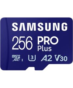 Samsung microSD Card Pro Plus 256 GB, MicroSDXC, Flash memory class 10