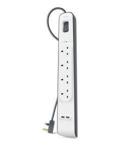 Belkin BSV401VF2M surge protector White 4 AC outlet(s) 2 m