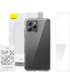 Case Baseus Crystal Series for iPhone 11 pro max (clear) + tempered glass + cleaning kit